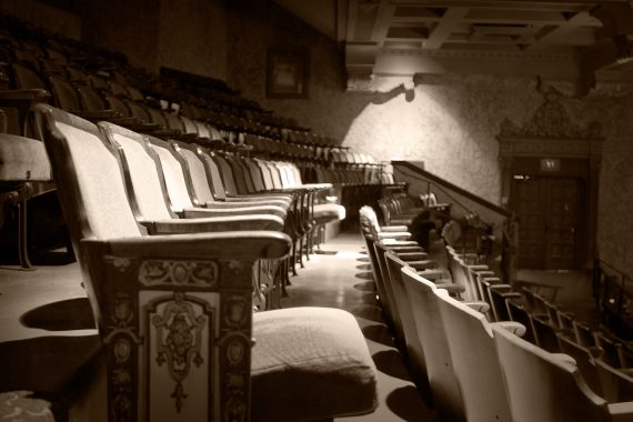 Auditorium seating in a theatre balcony