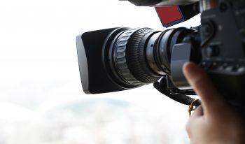 Video camera capturing footage